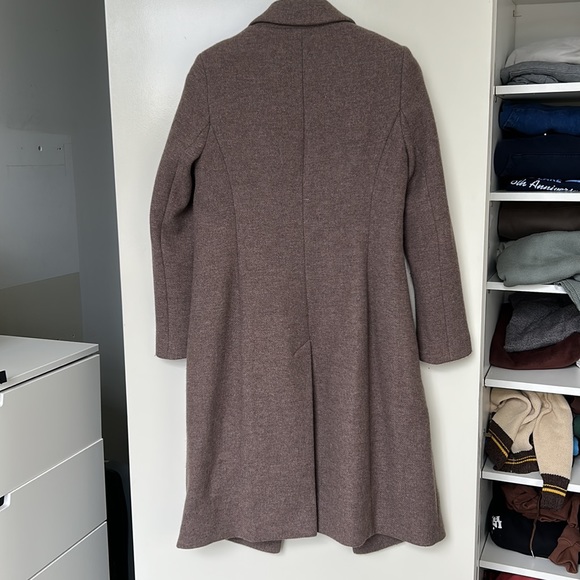 Intermix private label wool coat mauve taupe small - Picture 5 of 6
